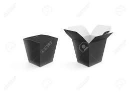 Download Opened And Closed Black Blank Wok Box Mockup Stand Isolated Stock Photo Picture And Royalty Free Image Image 61804905