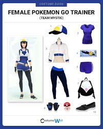 Dress Like Female Pokemon Go Trainer Mystic Pokemon Trainer Cosplay Pokemon Costumes Pokemon Trainer Costume