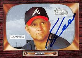 Eric Campbell autographed Baseball Card (Atlanta Braves) 2004 Bowman  Heritage First Year #211