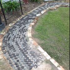 Cool Glass Bottle Walkway Outdoor Landscaping Garden Design Bottle House