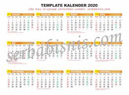 Desain Template Kalender 2020 Lengkap Format Cdr Kalender Desain Kalender Desain