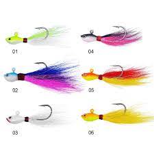 6 Pcs 1oz 3d Eyes Bucktail Jig Big Game Saltwater Fishing Lures Ebay Saltwater Fishing Lures Big Game Fishing Saltwater Fishing