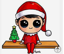 Maybe you would like to learn more about one of these? Elf On The Shelf Christmas Painted Rock Idea Cute Kawaii Drawings Cute Drawings Kawaii Doodles