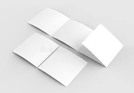Download Square Four Folded 4 Fold Brochure Mock Up Isolated On Soft Stock Illustration Illustration Of Mockup Illustrating 109363854