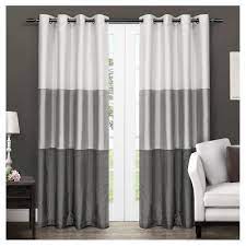 Find many great new & used options and get the best deals for restoration hardware grommet perennials velvet drapery panels mocha 50x 84 at the best online prices at ebay! Set Of 2 108 X54 Chateau Striped Faux Silk Grommet Top Window Curtain Panel Dark Gray Exclusive Home Target