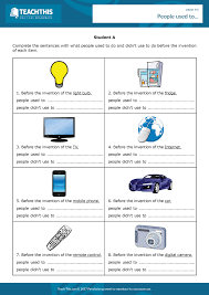 Used To Grammar Activities Worksheets Inventions Help Teaching