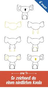 2019 11 En Koala In 2020 Zeichnen Lernen Fur Kinder Einfache Niedliche Zeichnungen Kinder Zeichnen