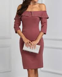 Off Shoulder Fold Over Beaded Dress With Images Party Dresses For Women Trendy Party Dresses Beaded Dress