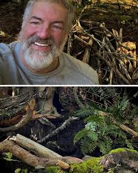 Favorite part of the weekend: Rewilding the steep slopes into the gulley  where erosion is inching toward the house. What was a junk pile is fast  becoming a very tiny HOH rainforest.