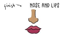 We show you how to draw simply with basic geometric shapes, letters, and numbers. How To Draw Cute Cartoon Nose And Lips Step By Step For Kids Rainbow Printables