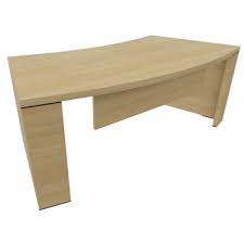 The wheat laminate and black metal fixtures combine to create a modern rustic look that will immediately elevate any office. Executive Curved Desk In Choice Of Finishes Uk Solutions 4 Office