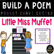 build a poem little miss muffet pocket chart center tpt