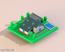 Cartoon House Low Poly 3d Model Cartoon House Low Poly 3d Models Low Poly 3d