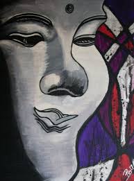 Black And White Acrylic Painting Buddha Black And White Buddha Acrylic Painting On 12x16 By Bexterart 85 00 Acrylic Painting Boho Art Painting