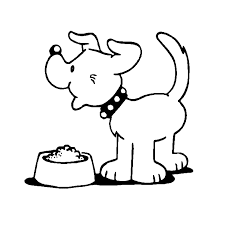 Leuk Voor Kids Hondje Bij Zijn Voerbak Honden Huisdier Knutselen Huisdieren