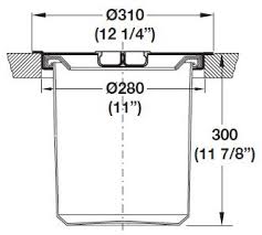 hafele built in single waste bin for