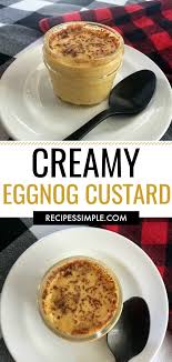 Click show more to browse! Creamy Eggnog Custard Recipe Xmas Desserts Xmas Desserts Recipes Individual Christmas Desserts