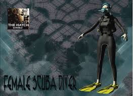 Female Scuba Diver 3d Model Scuba Diver Diver 3d Model