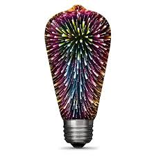 This bulbrite antique st15 edison light bulb is the perfect accent lighting for any antique decor. Buy Feit Electric St19 Prism Led Infinity 3d Fireworks Effect St19 Led Light Bulb 5 4 H X2 5 D Multicolor Online In Turkey B07h65svnb