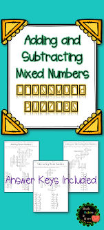 Adding And Subtracting Mixed Numbers Crossword Puzzle Activity Subtract Mixed Numbers Subtraction Adding And Subtracting