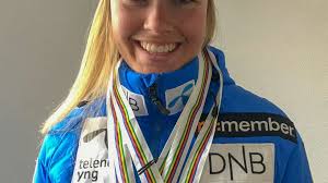 In the same year she was also norwegian champion in downhill and in the combined event. Lie Pa 9 Plass I Crans Montana Sunnmorsposten