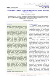 We did not find results for: Pdf Decomposition Process Of Disposable Baby Diapers In Organic Waste With Takakura Method