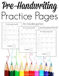 Days of the week handwriting worksheets the very hungry caterpillar theme. Free Pre Handwriting Practice Pages Preschool Writing Pre Writing Homeschool Preschool