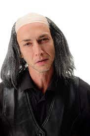 Gray clouds, gray elephants, gray metal, gray hair, gray. Wig Halloween Carnival Crazy Old Half Bald Dark Gray Grey Hair Igor Einstein Frankenstein