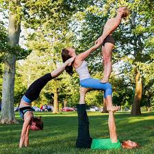 Y O G O G I R L S On Instagram We Get High With A Little Help From Our Friends Josh Lizzy Acropediaorg Acro Yoga Poses Yoga Challenge Poses Acro Yoga