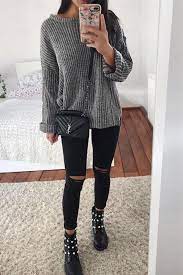 25 Charming Outfits With Black Jeans For Inspiration Casual Winter Outfits Black Jeans Outfit Fashion Outfits
