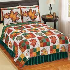 Patchwork quilts are a traditional artform which take hours and sometimes years to make, but each one is unique and each one is an heirloom. Fall Leaves Reversible Patchwork Quilt Collections Etc Bedding Sets Unique Bedding Sets Collections Etc