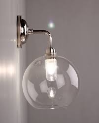 Check spelling or type a new query. Lenham Globe Bathroom Wall Light Clear Glass