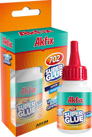 Akfix 702 Super Glue - Instant cyanoacrylate super glue. Bonds rubber, leather, plastic, ceramics. Fast and stro…