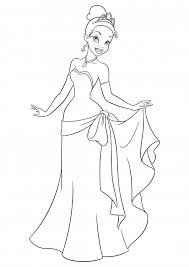 You can print and download the great 20 coloring pages disney tiana collection for free. Tiana In An Evening Dress Coloring Pages Disney Princesses Coloring Pages Colorings Cc