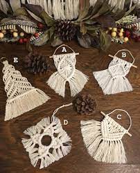 3 Mini Macrame Macrame Ornament Macrame Christmas Ornament Etsy Diy Christmas Ornaments Easy Diy Christmas Ornaments Christmas Ornaments