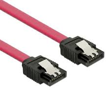 SATA Cable - Type: straight - angled top, Connector 1: 7-Pin SATA Female,  Connector 2: 7-Pin SATA Female, Speed: 3 Gbps, 0.5 meters.