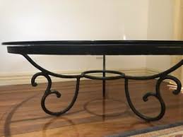 Shop wrought iron glass top table at bellacor. Wrought Iron Base Glass Top Round Table Ebay