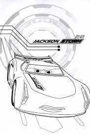 An active, young car loves racing and competition. Coloring Pictures Cars 3 Coloring Pages For Kids
