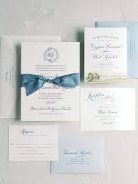 White Wedding Invitation With Blue Ribbon For Kiawah River Course Wedding Custom Wedding Invitations White Wedding Invitations Invitations