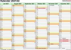 Jahreskalender 2021 zum ausdrucken kostenlos nrw : Halbjahreskalender 2021 2022 Als Pdf Vorlagen Zum Ausdrucken