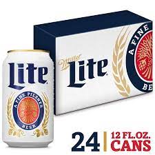 Walmart Grocery Miller Lite Lager Beer Light Beer Beer 24 Pack 12 Fl Oz Cans 4 2 Abv