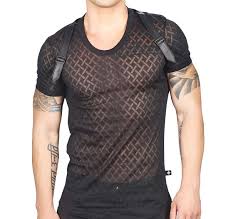 Andrew Christian T Shirt Hard Harness Tee 10258 Black