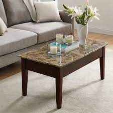 More buying choices $68.19 (4 used & new offers) walker edison modern marble and metal frame open rectangle coffee accent living room ottoman table, 42 inch, marble & gold. Faux Marble Lift Top Coffee Table Handy