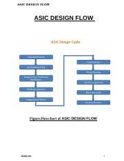 Asic Design Flow Pd Flow Docx Asic Design Flow Asic