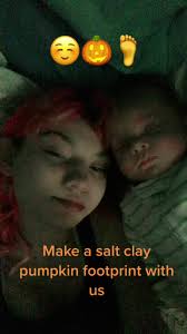 He didnt like the footprint part if you couldnt tell😭✨🦶 #halloween #craft  #babykeepsakes