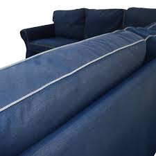 Klippan sofa is an iconic ikea product. 43 Off Ikea Ikea Ektorp Navy Blue Skirted Sectional Sofas