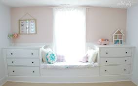 Double Dresser Window Seat Built In With Ikea Hemnes Diy Window Seat Ikea Rast Hack Ikea Window Seat