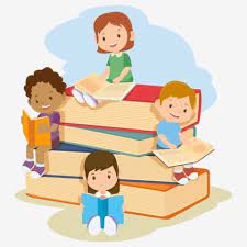 Education School Kids Cartoon Girl Boy Children Book Illustration Study Reading Young Learning Preschool Lesson Is Kids Reading Books Kids Reading Cartoon Kids