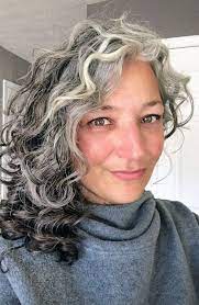 Andrea S Transformation To A Self Confident Silver Sister Katie Goes Platinum Transition To Gray Hair Long Gray Hair Grey Curly Hair