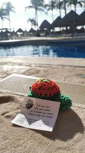 Got this wonderful surprise in Mexico at the Hotel Iberostar Quetzal. As  today is my birthday, I'm doubly pleased! The little turtle will live in  Germany after my holiday. Thank you again!!!
